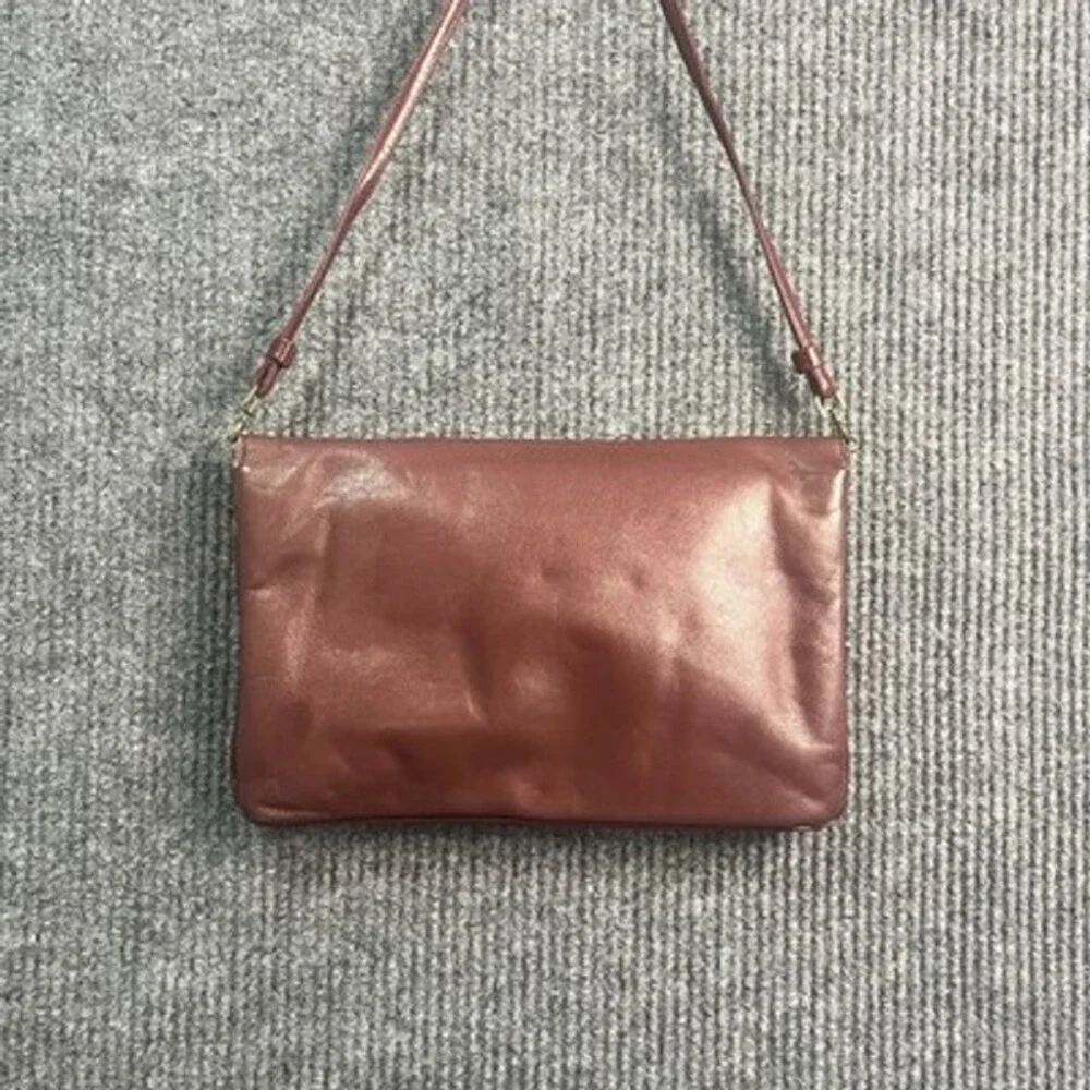 Vintage Etienne Aigner Hand Made Oxblood Leather Shoulder Bag/Clutch Early 70s